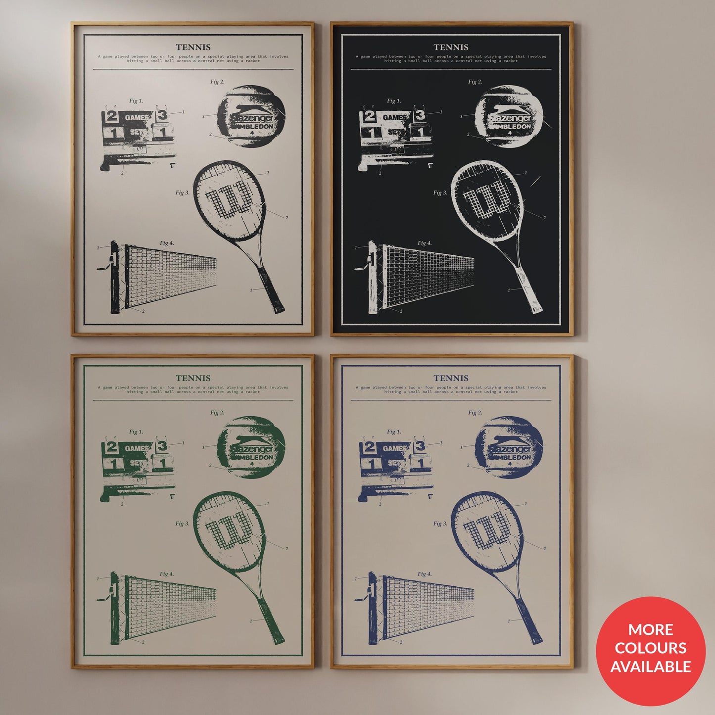 This print comes in Black, White, Red, Green and Blue. Pick which fits your home decor and aesthetic.