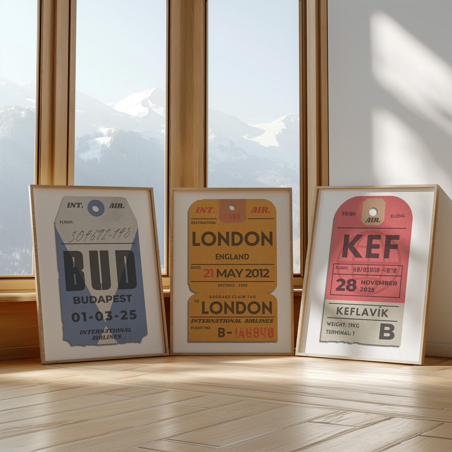 flight code traveller wall art pieces vibrant colourful, nostalgic travelling decor collection for airport lovers.
