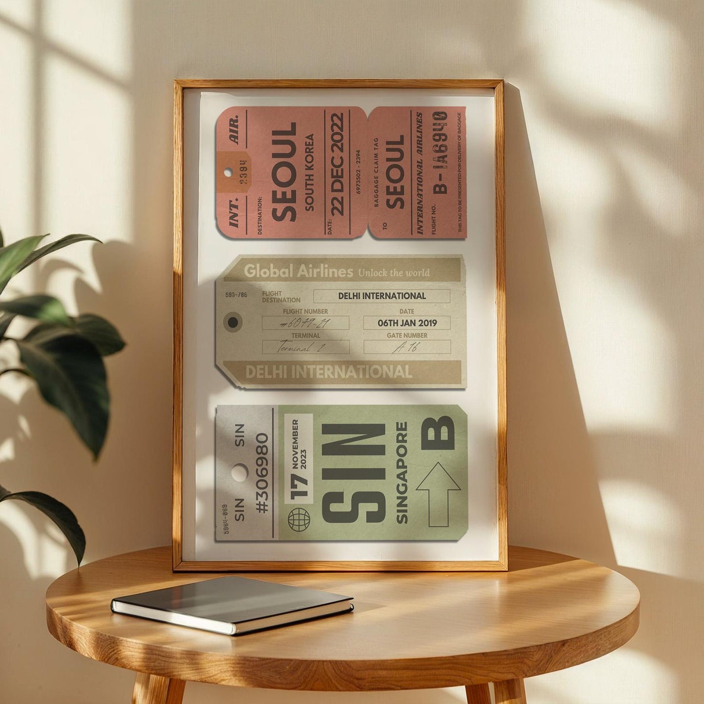 Custom 3 Luggage Tags Poster