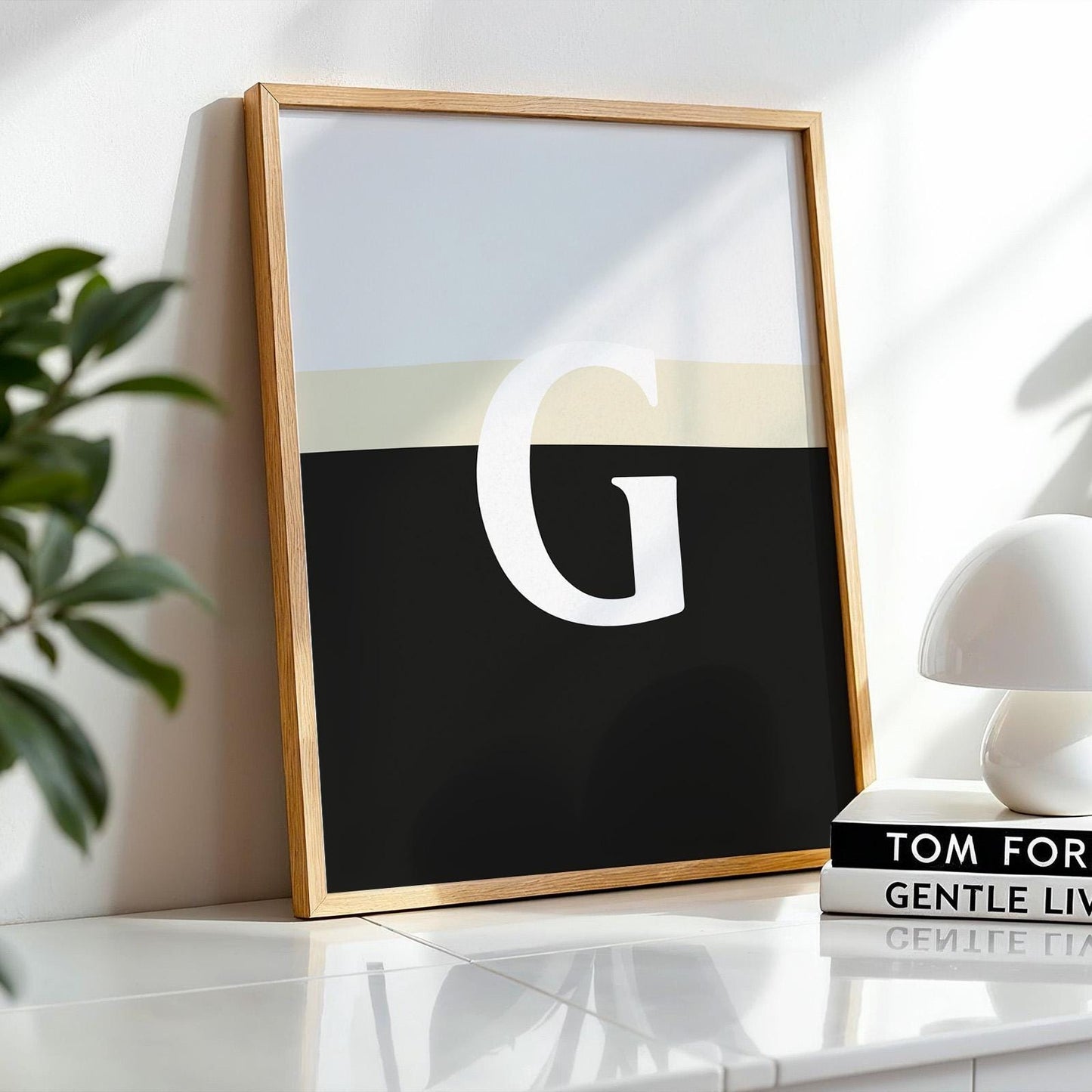 Modern irish stout pint glass close-up print featuring split G, ideal gift for men and dads.
