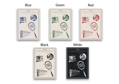 The Colour Options for this poster are red, blue, black, green and white. All are on an off-white background except the white option which is Black