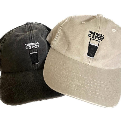 irish cap featuring split the g pint embroidery, perfect for pub nights.