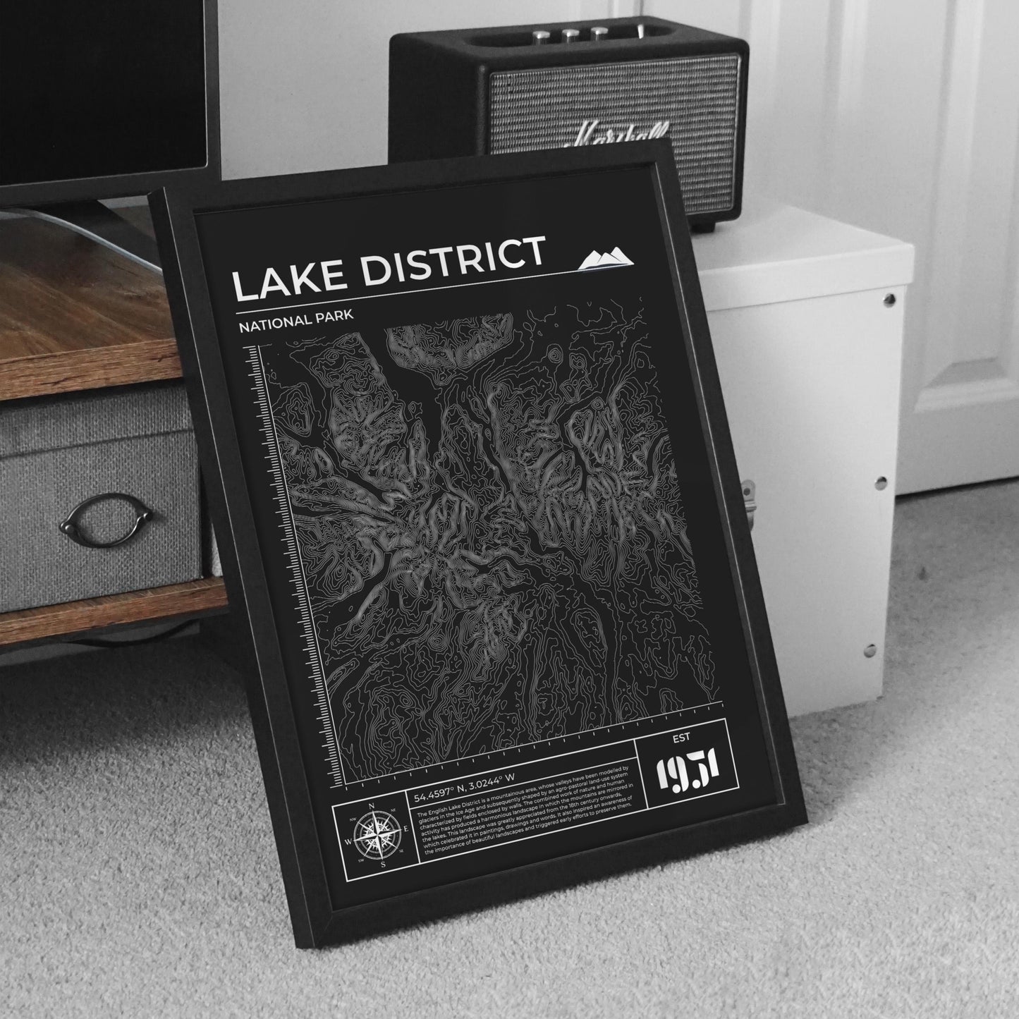 Printable national park topography landscape digital file, ideal for camping and nature enthusiasts.