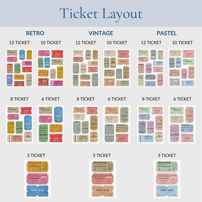 customizable 1-10 ticket cinema print, ideal gift for cinema and blockbuster enthusiasts.