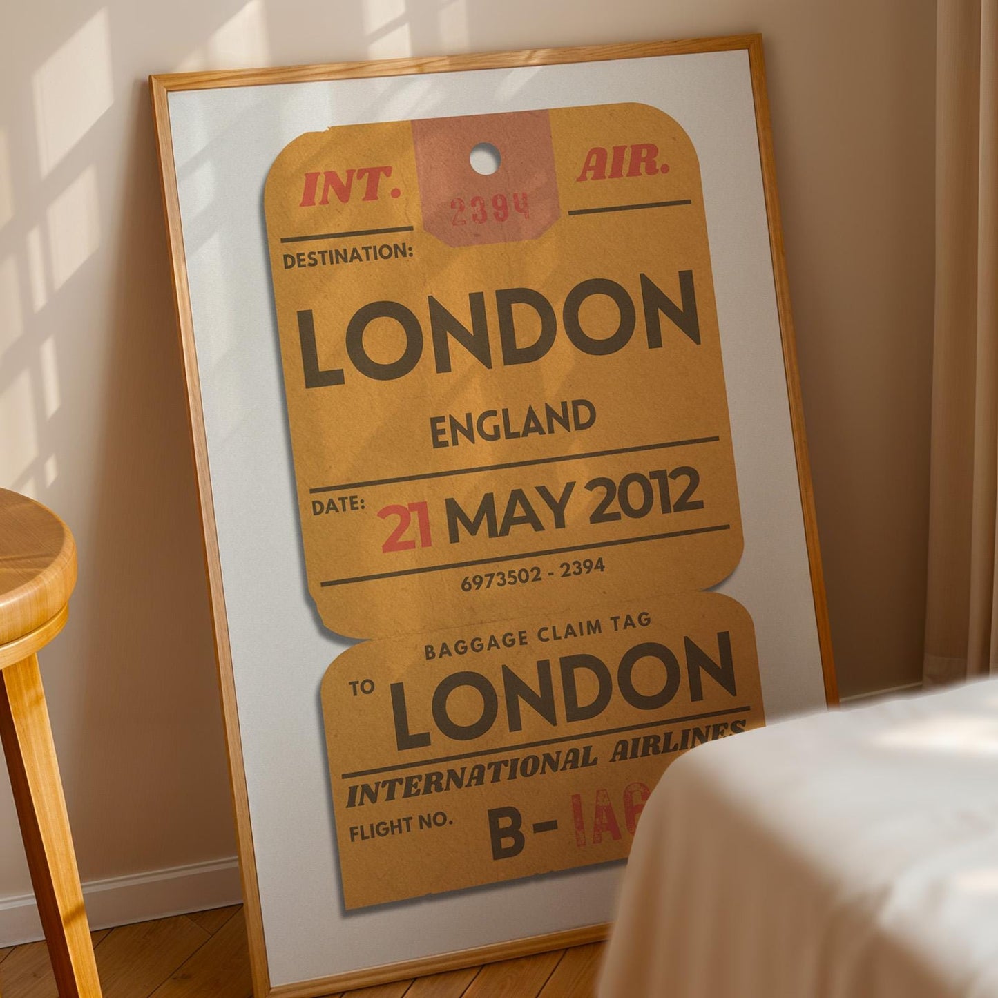 boarding pass affordable print, vintage holiday gift, perfect for airport traveller memories and flights