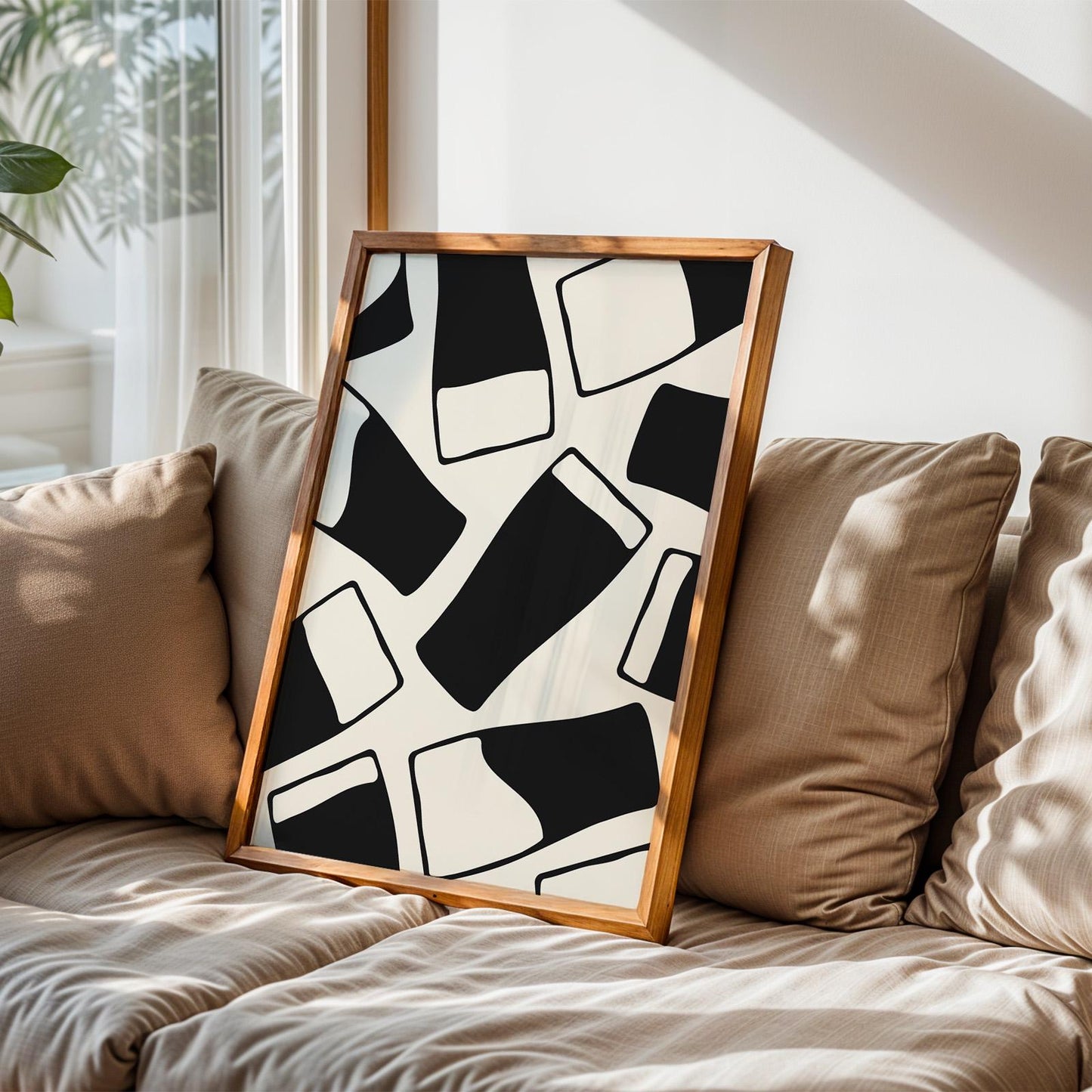 Contemporary monochrome pint glass pattern poster, ideal gift for beer lovers and dads.