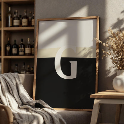 Printable Digital split the G pint glass poster art piece, great gift idea.
