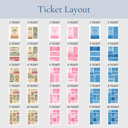 Bespoke vintage concert wall art can be personalised to have between 1-10 tickets of your gigs on them.