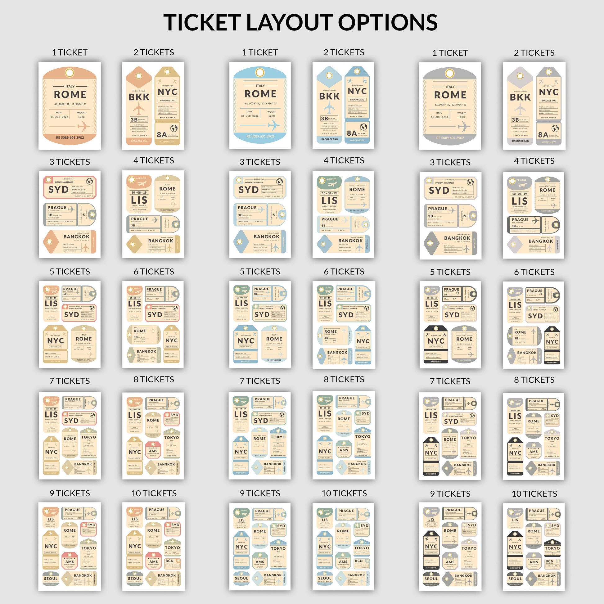 Vintage airport tags framed poster can have up to 10 luggage tag stubs on it for all of your travels and holidays.