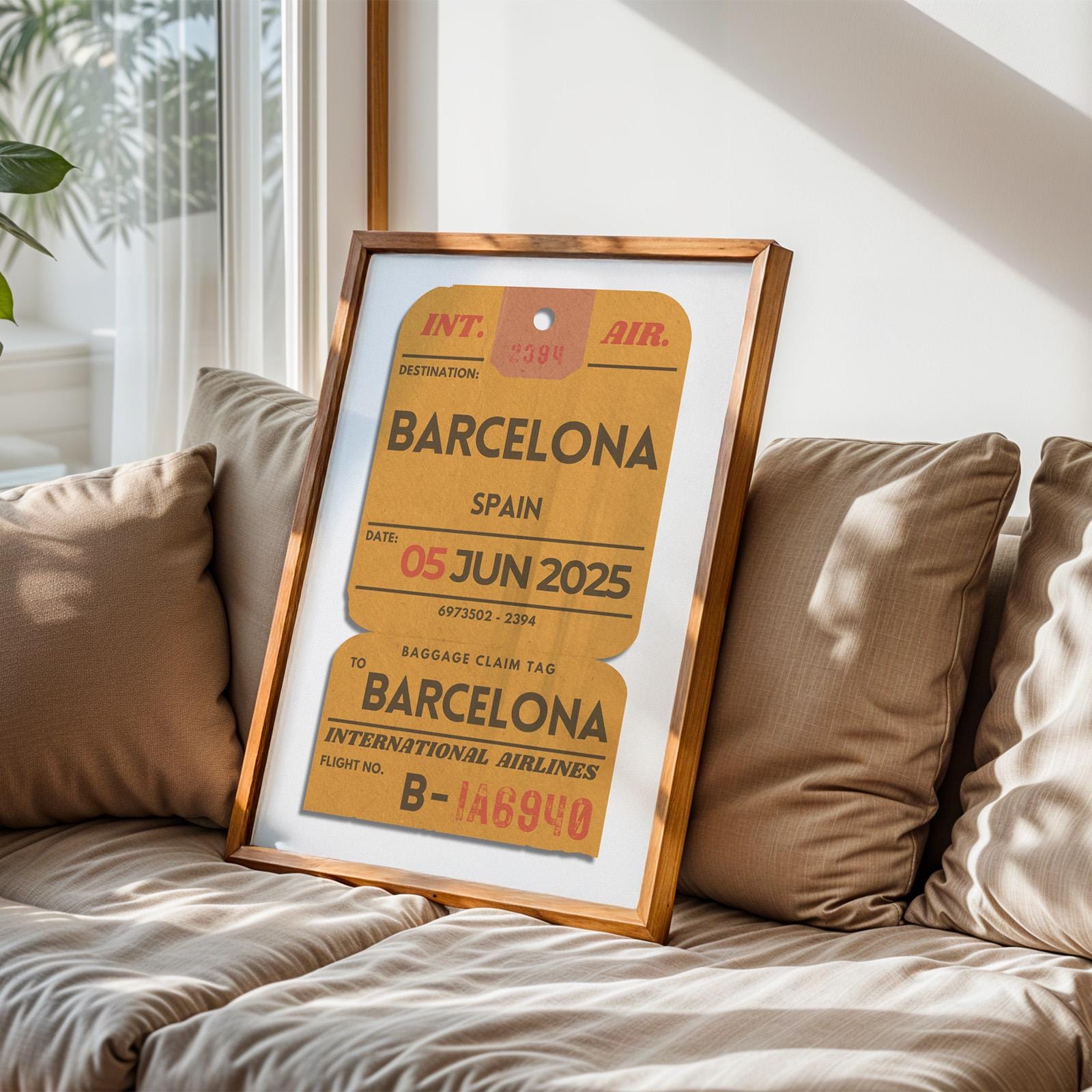 bespoke pass art printable file, perfect gift for travellers, holiday flights, and nostalgic travel keepsakes.