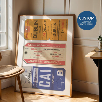 Custom 3 Luggage Tags Poster