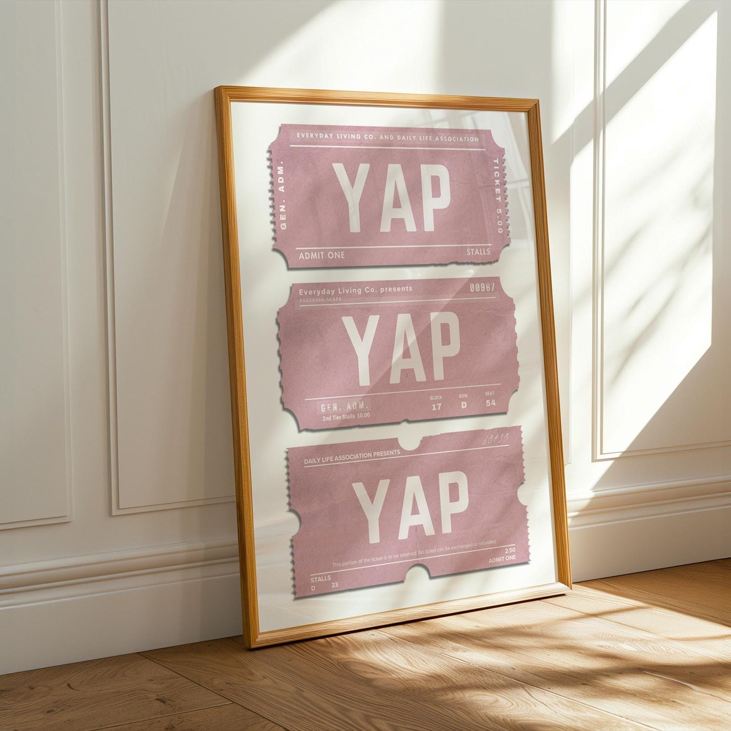 a gossip inspired girly yap yap yap ticket poster