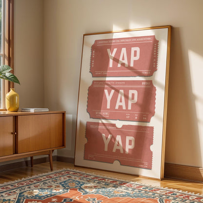 A yap yap yap sarcastic trendy poster ideal as a gift for her