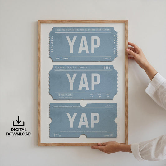 A digital printable file of our gossip inspired girly yap print