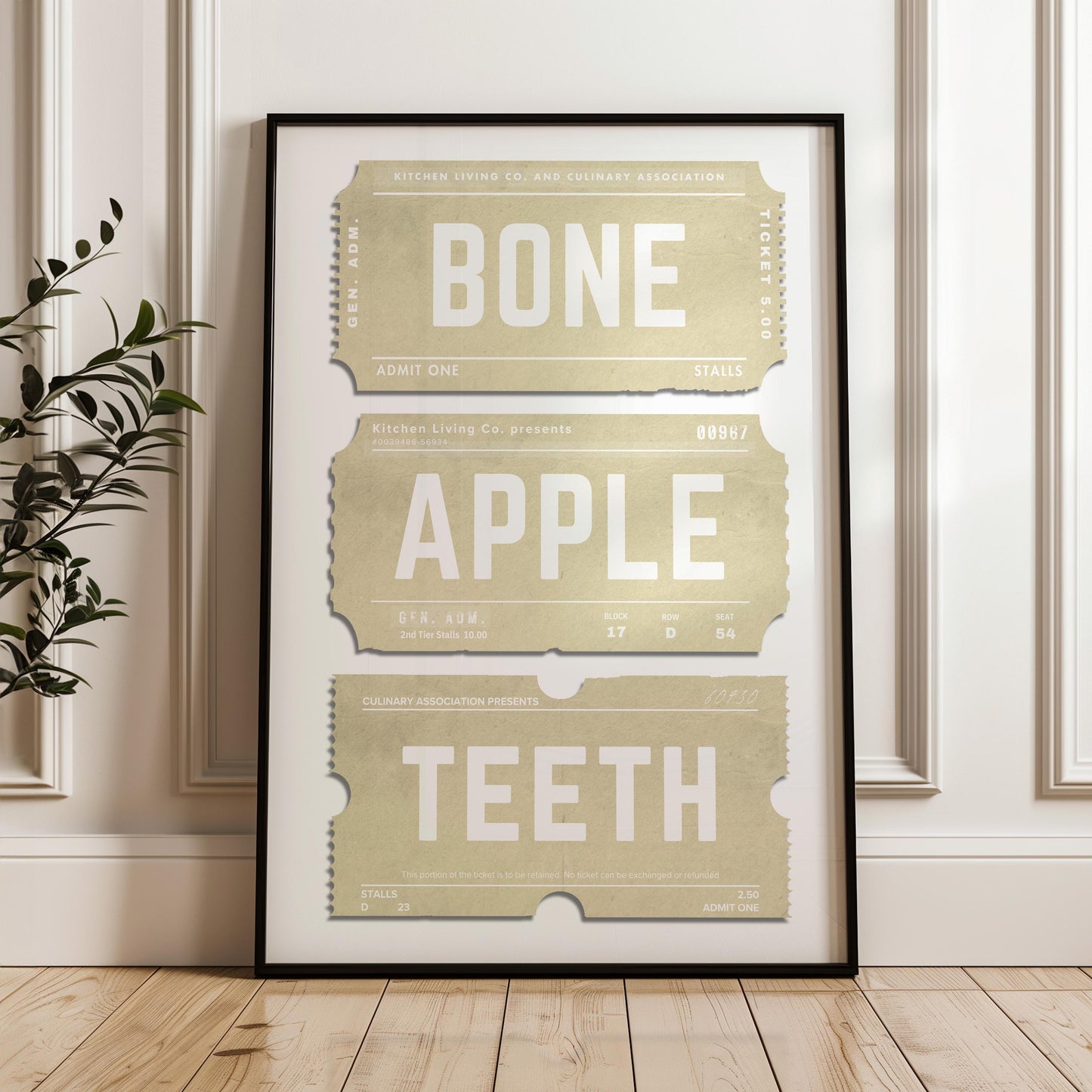 a black framed A3 print with a punny play on words.