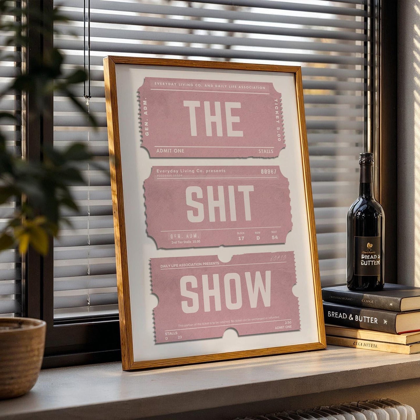 digital pink retro art with funny relatable saying