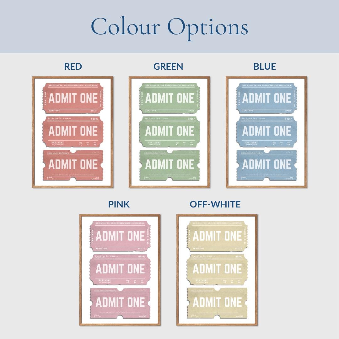 the posters colour options are red, green, blue, pink and off-white. to suit any decor style and home