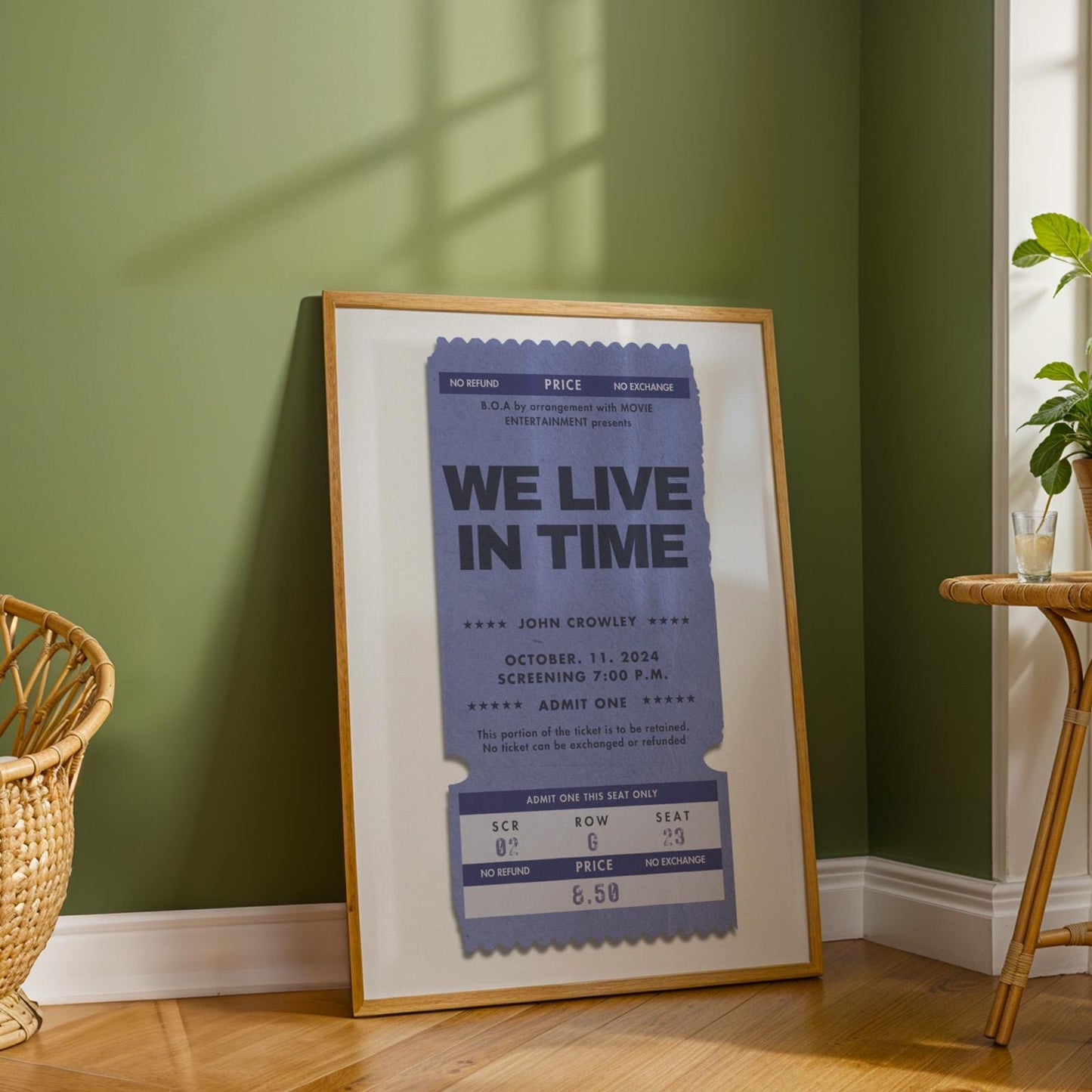 mid century modern home decor leaning on wall