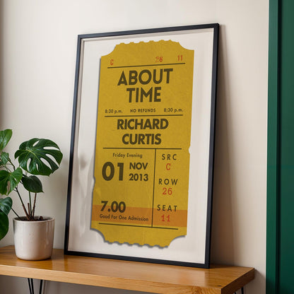 a vibrant yellow film wall art piece for nostalgic lovers
