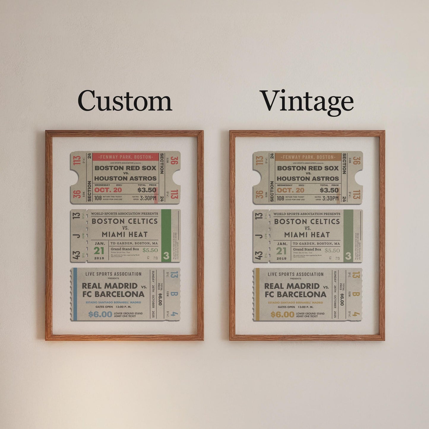 either our vintage minimal colour palette or make your  own custom colour scheme.