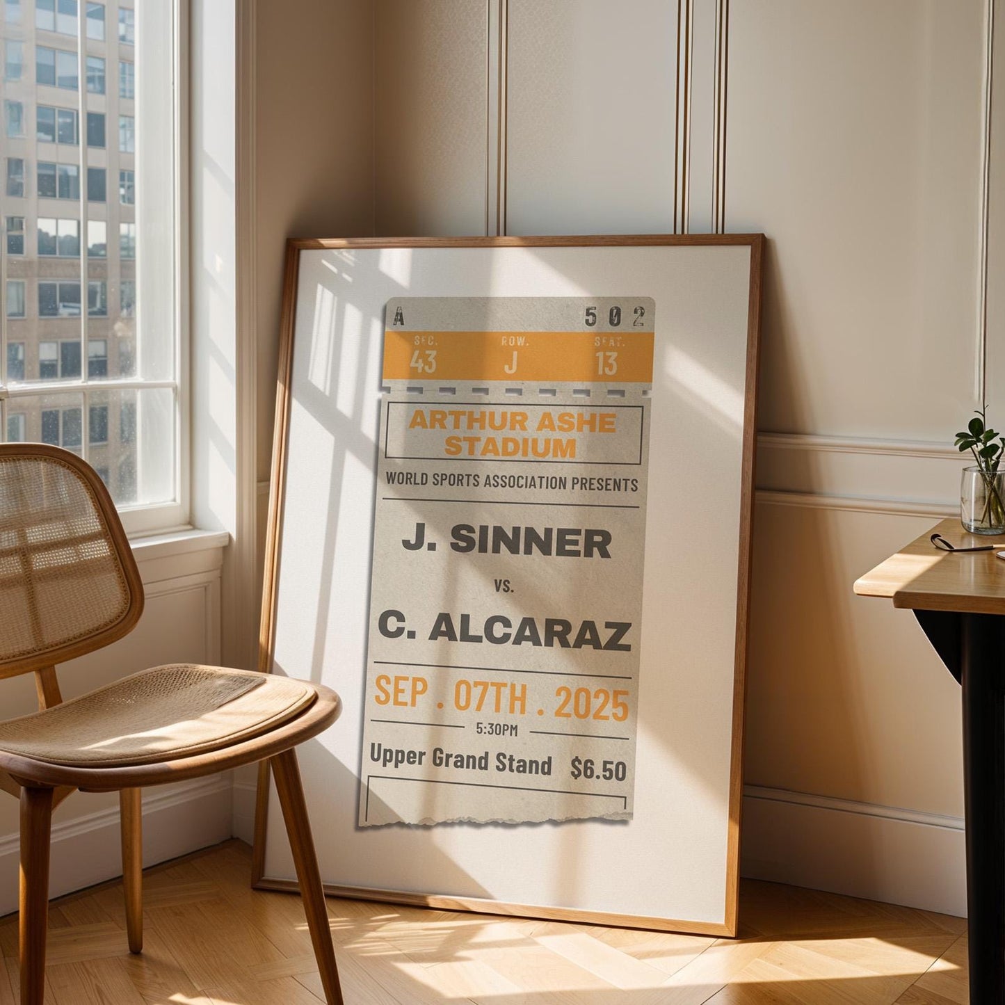 large art piece for lover of sporting events. season ticket holders or rivalry lovers.