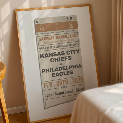 a thoughtful present for dad, husband, brother or boyfriend. poster leaning on wall in bedroom.