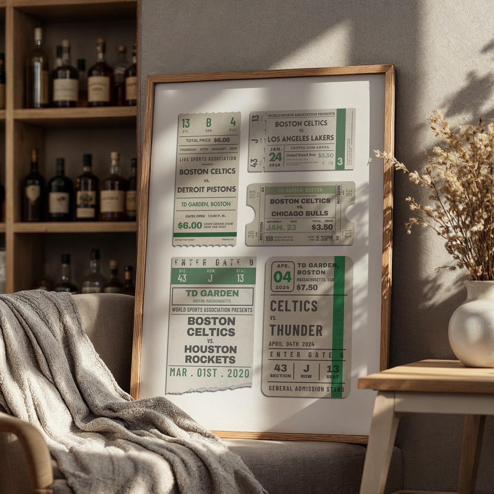 a quick and easy download file of your personal events on old ticket stub designs.