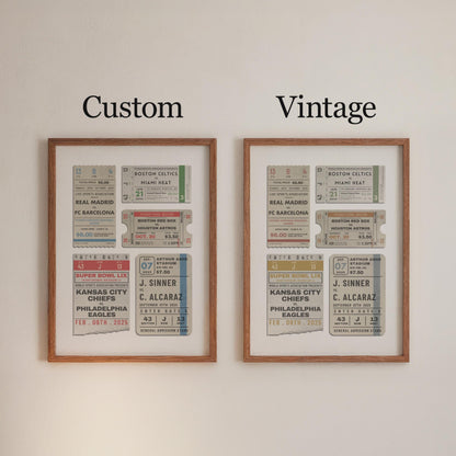 pick between a vintage muted colour scheme or personalised your own with our custom colour scheme option.