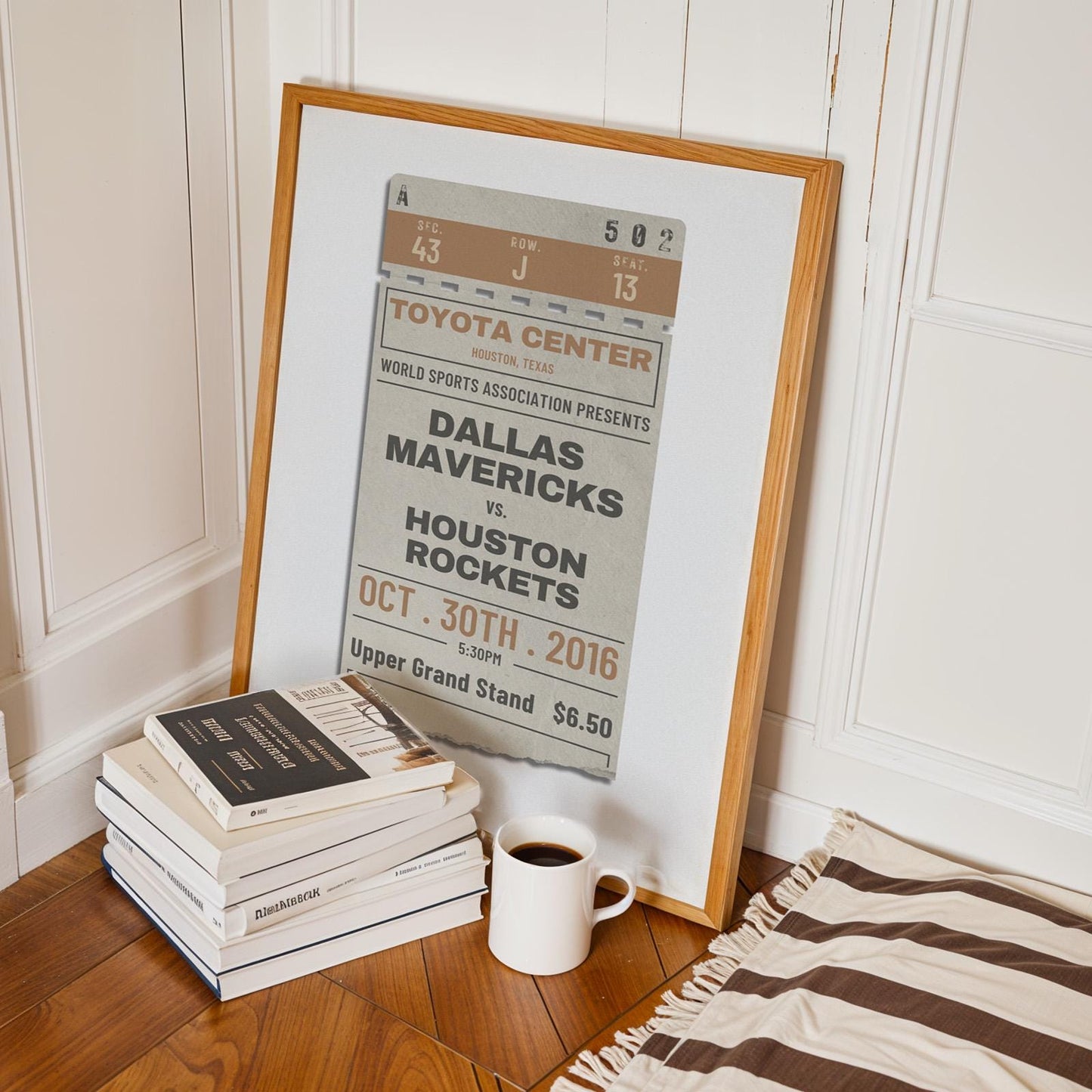 a masculine art piece for sports lovers. create a memory keepsake of your favourite sporting events.