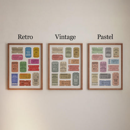 The unique one of a kind music print can be made for you in the colour schemes of vintage, retro or pastel