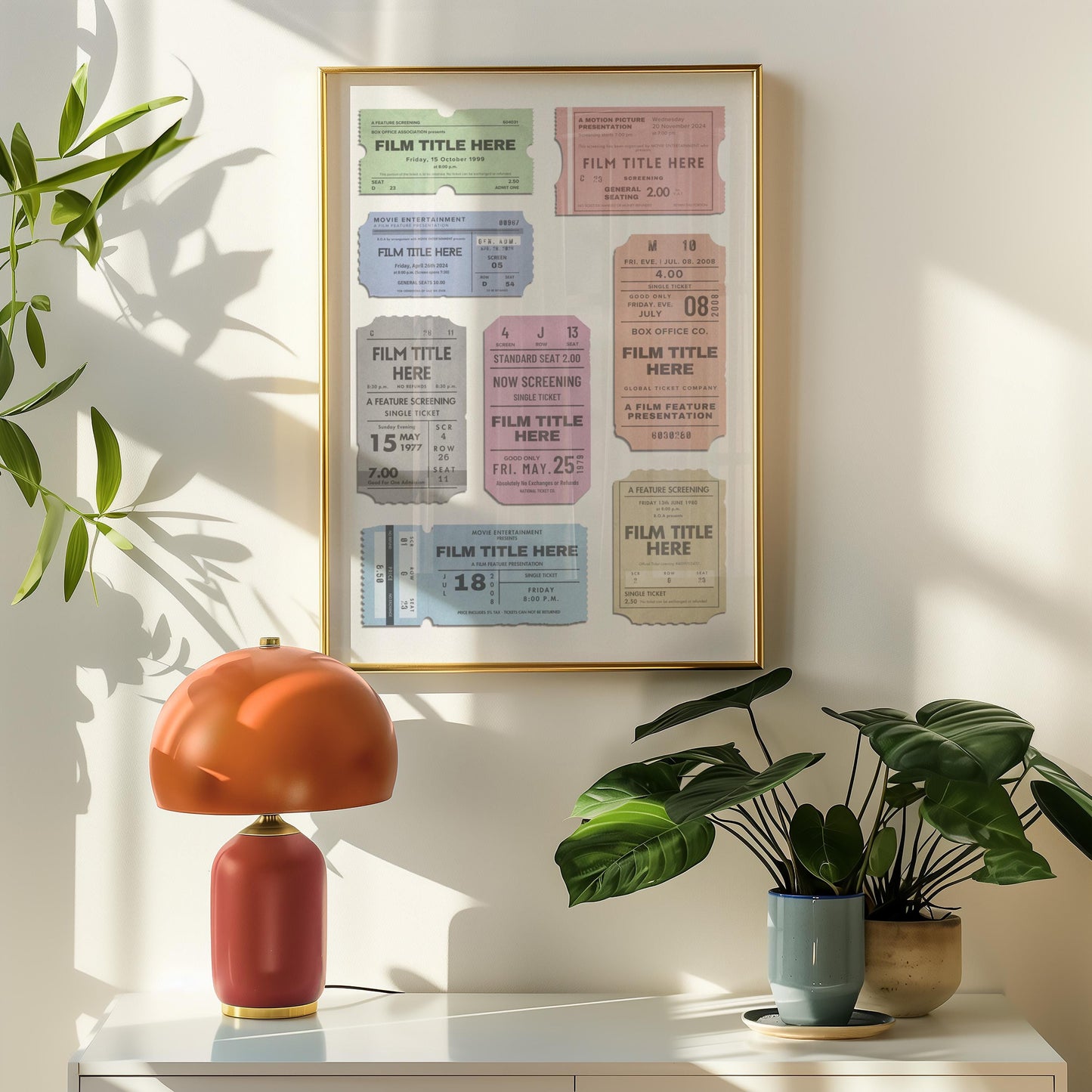 Personalized retro blockbuster wall art, ideal nostalgic gift and keepsake for blockbuster films and cinema lovers.