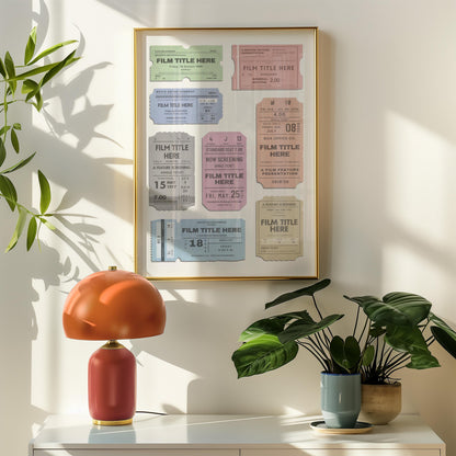 Personalized retro blockbuster wall art, ideal nostalgic gift and keepsake for blockbuster films and cinema lovers.
