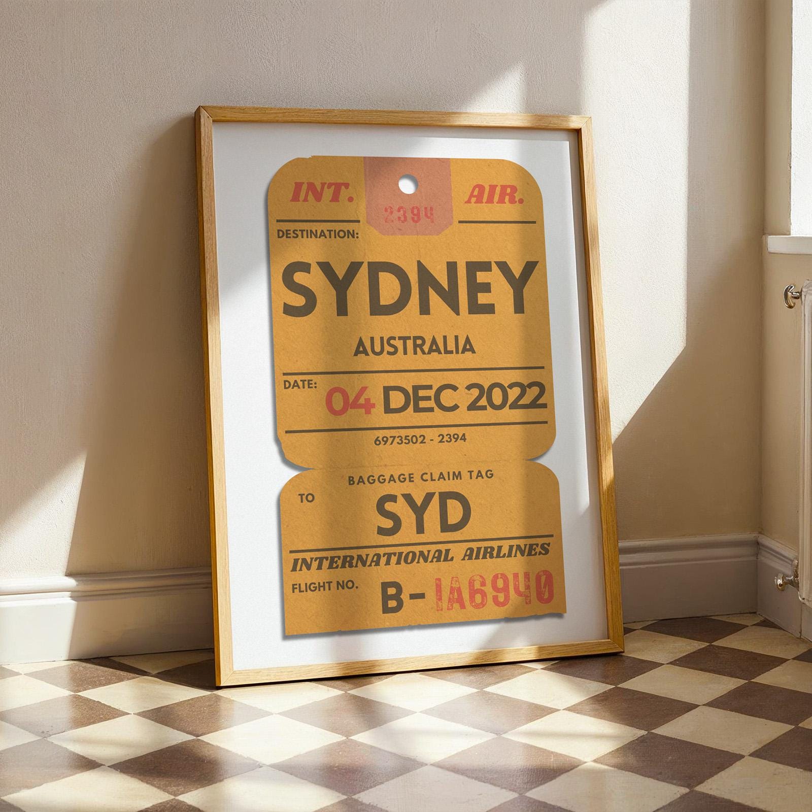 boarding pass affordable print, vintage holiday gift, perfect for airport traveller memories and flights