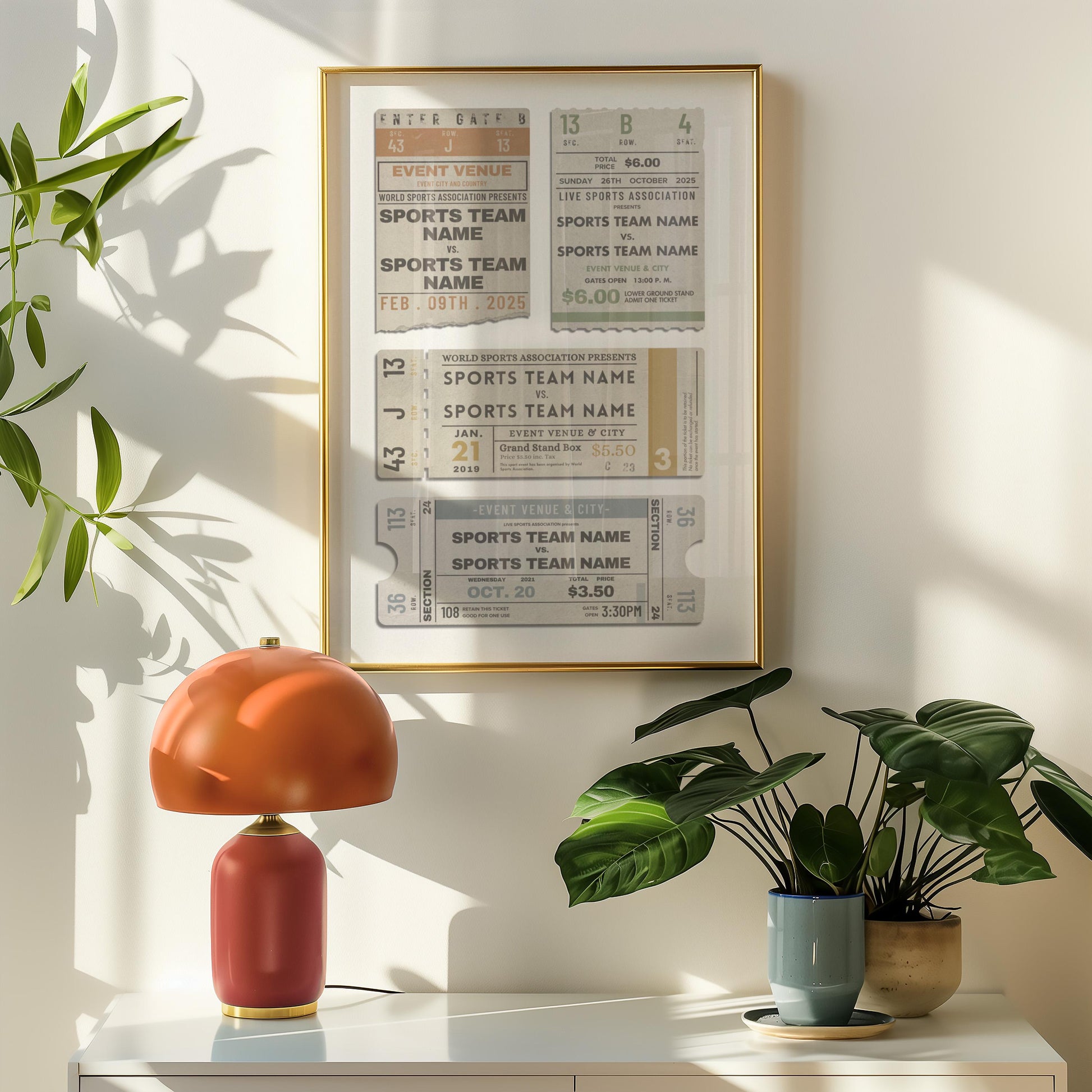 an eclectic print downloadable quick and easy. printed and hung as home decor in a kitchen