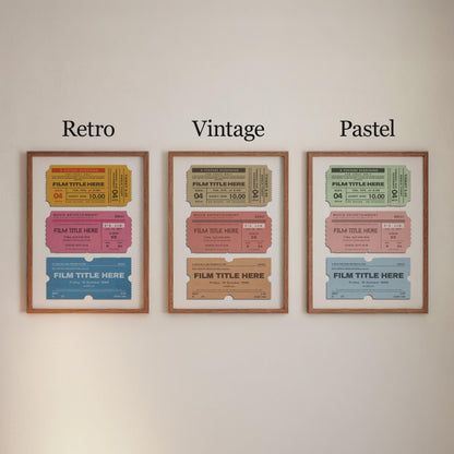 available colour schemes are retro, vintage or pastel for the poster