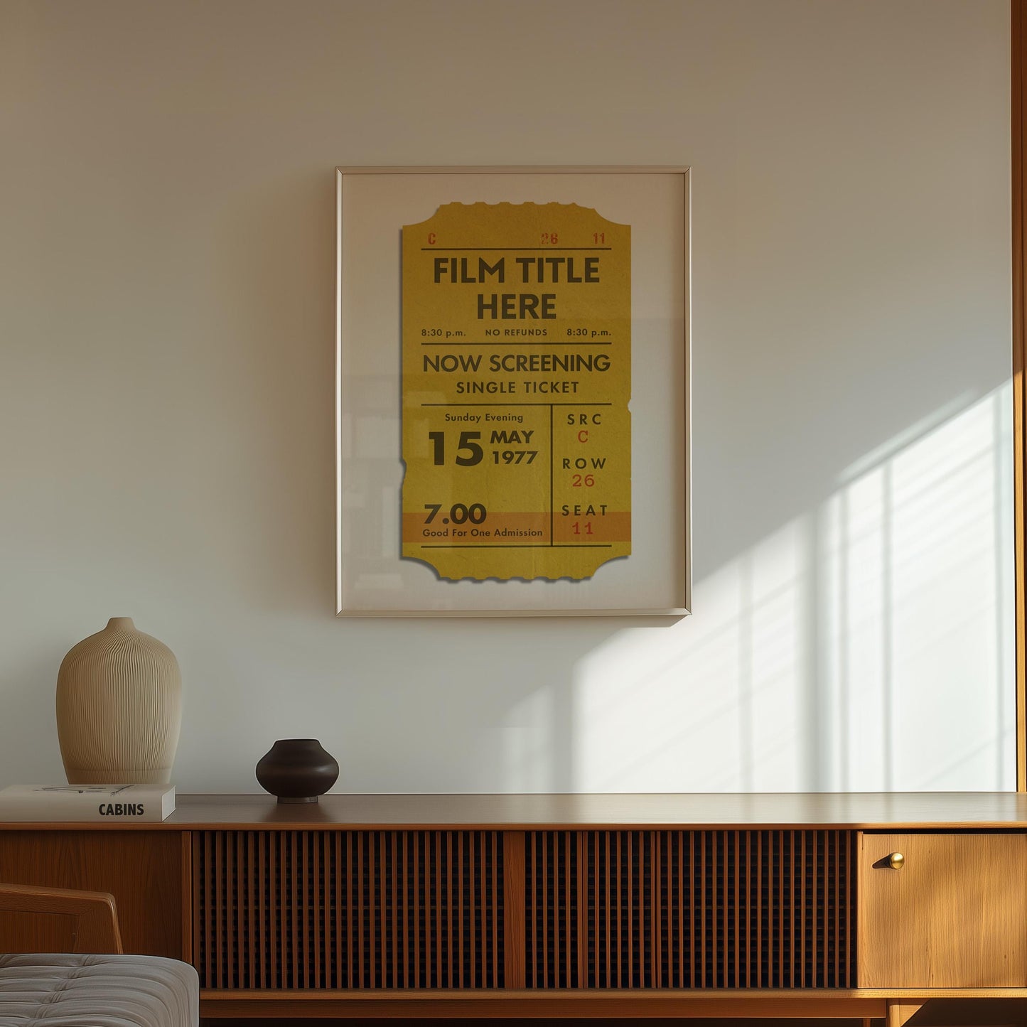 custom dopamine decor eclectic cinema stubs print