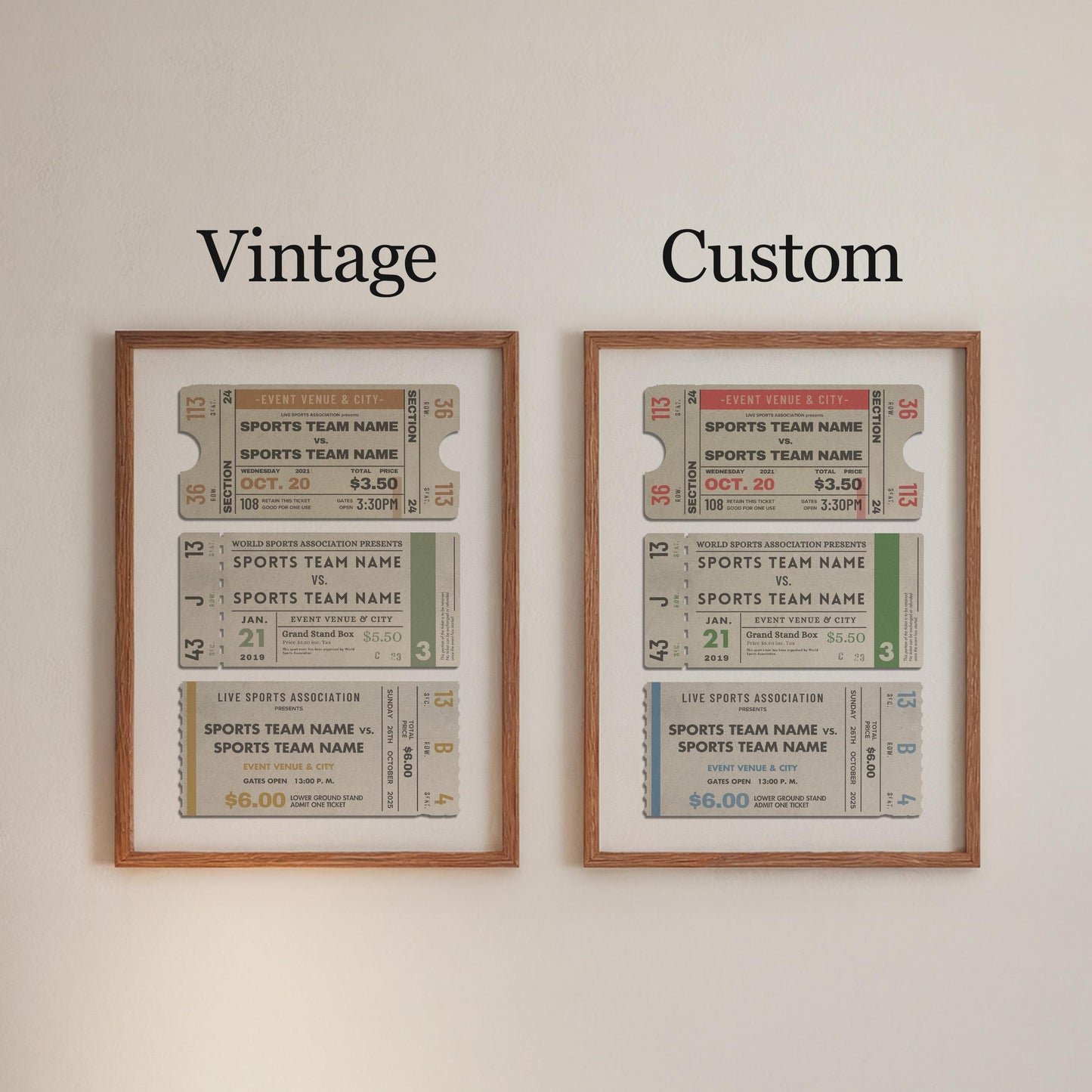 make your own custom colour scheme or use our vintage muted scheme.
