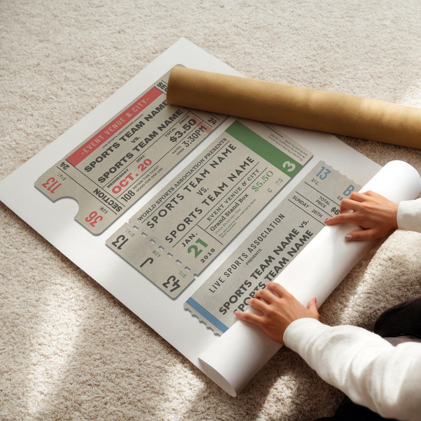 a thoughtful poster for football, rugby, tennis golf and more fans. ideal for personalised presents.
