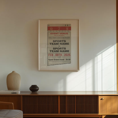 a thoughtful present for dad, husband, brother or boyfriend. poster leaning on wall in bedroom.