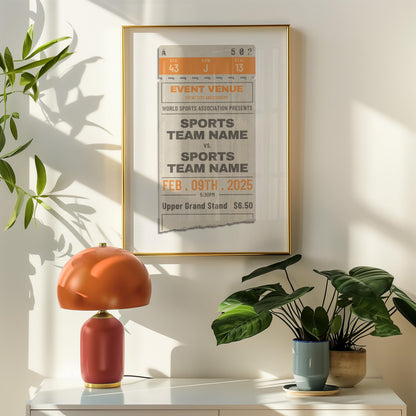 a masculine art piece for sports lovers. create a memory keepsake of your favourite sporting events.