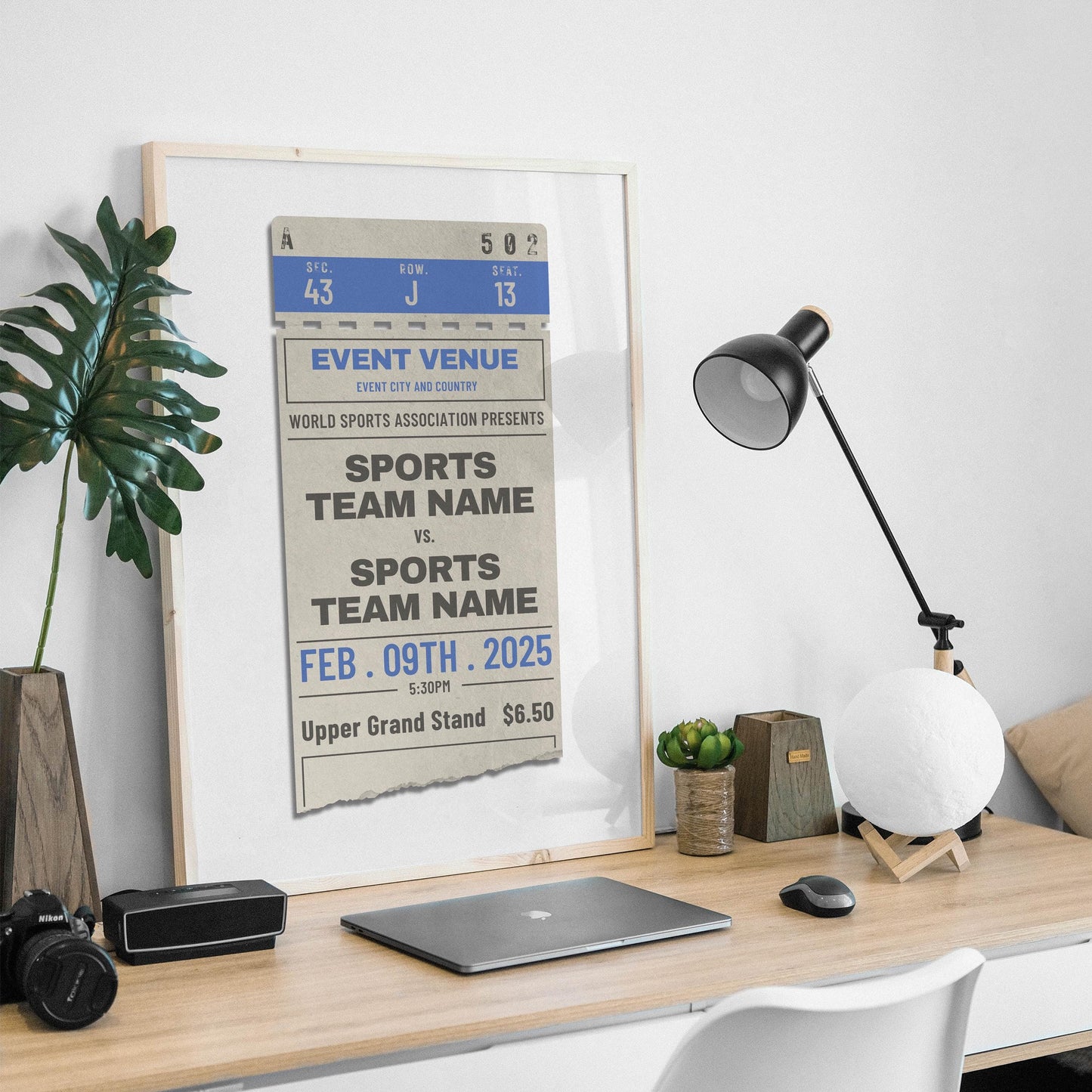 vintage ticket stub nostalgic style art poster perfect for a man cave or mans apartment