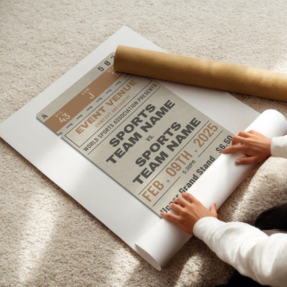 a gift idea for football fans. lovers of the game create your own nostalgic stub.
