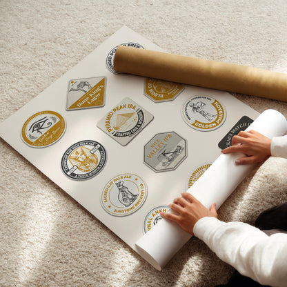 Egyptian pub coaster piece with ancient beer cats and goddess motifs, pyramids, and Nile. Great gift for pint lovers and travellers.