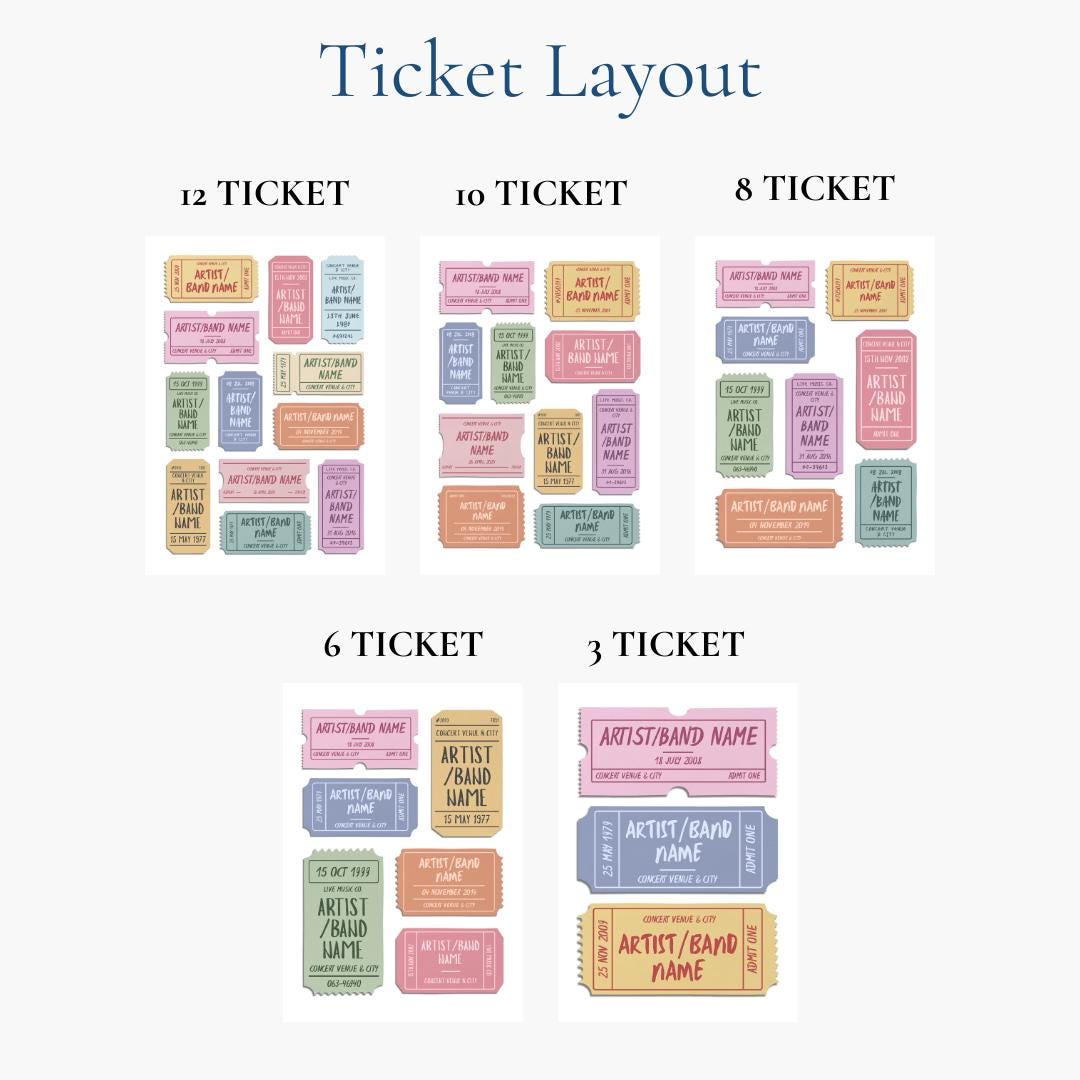 The poster is completely custom to you meaning you can pick how many tickets you would like on your print.
