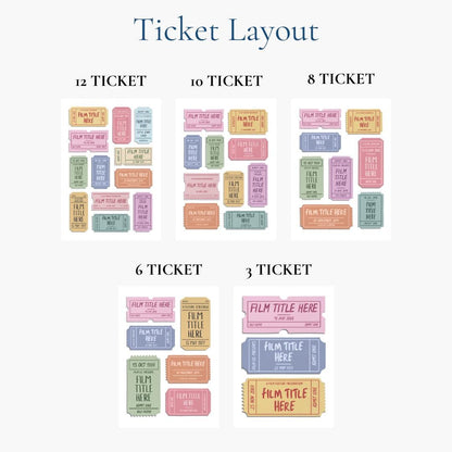 Custom Drawn Movie Ticket Stub Poster