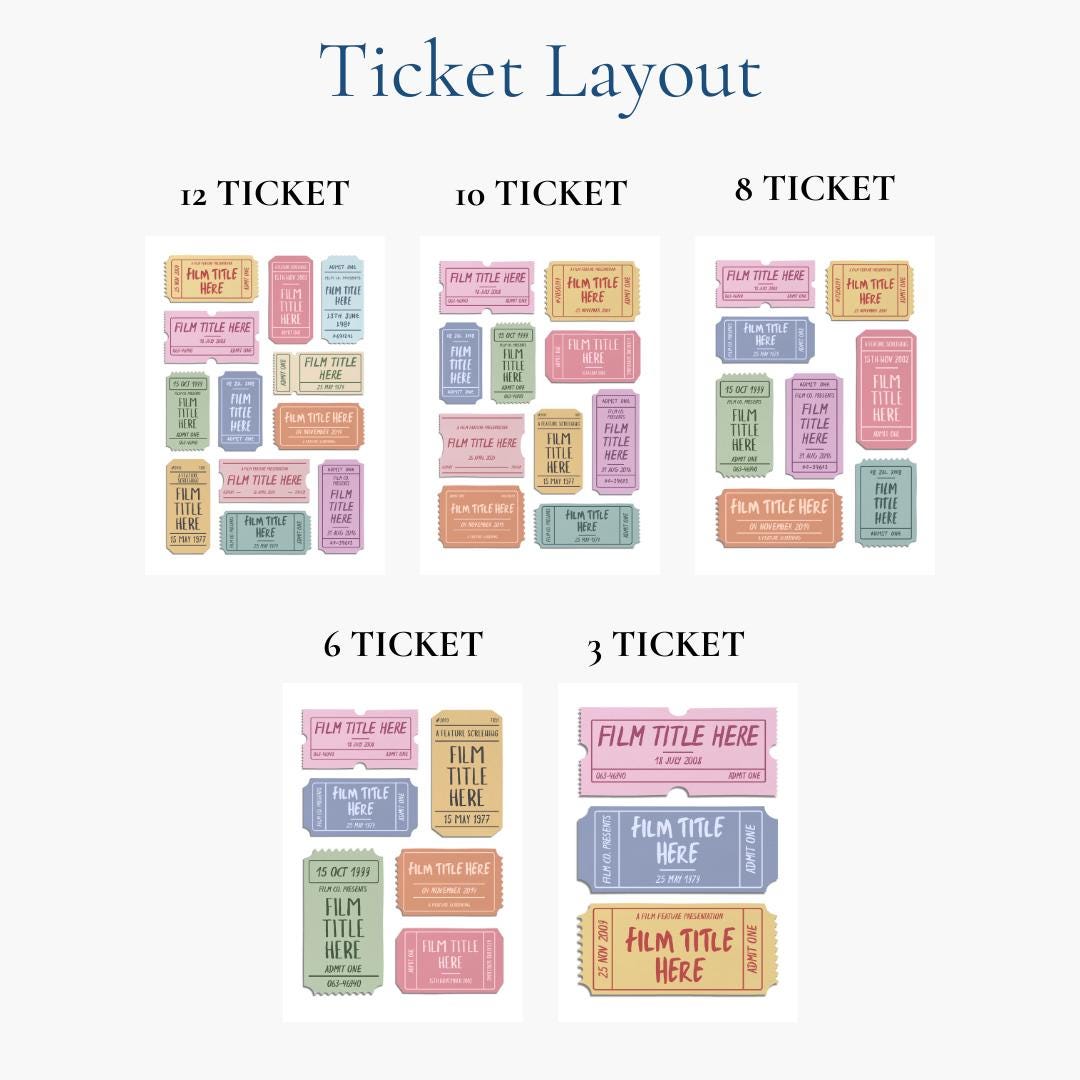 Digital Drawn Custom Movie Ticket Stub Poster