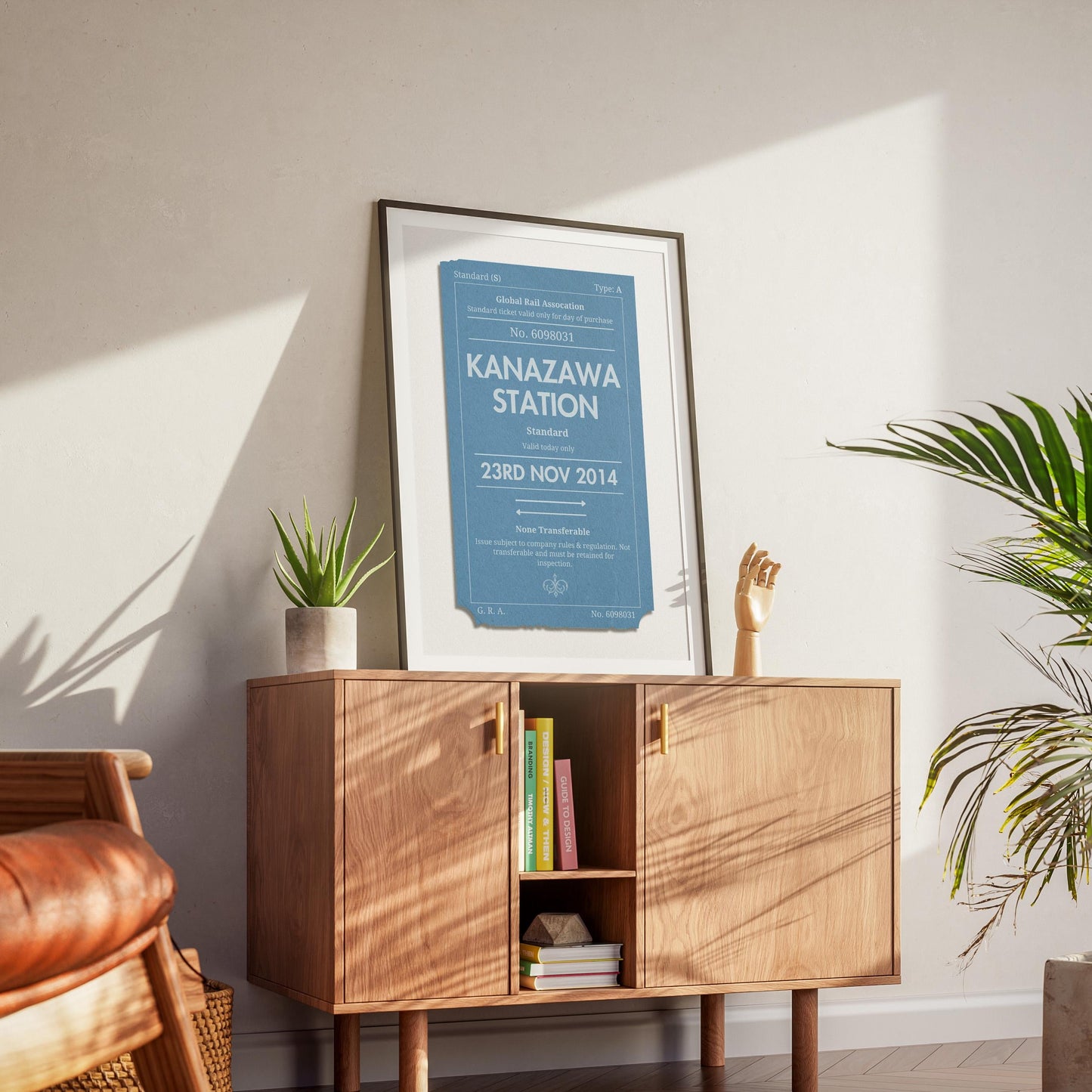 muted vintage blue colour tone on a print made for travel lovers and their trips.